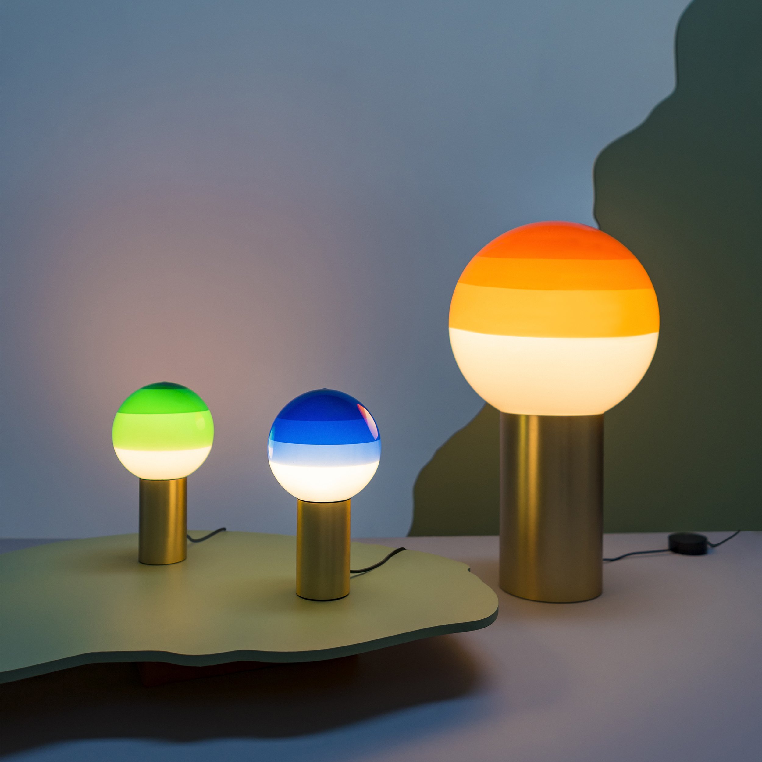 Lampe sans fil rechargeable Dipping Light LED Marset - vert